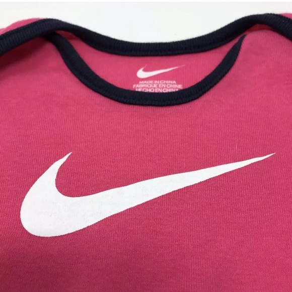 Nike Swish Logo Pink with Blue Bodysuit - Picture 3 of 5